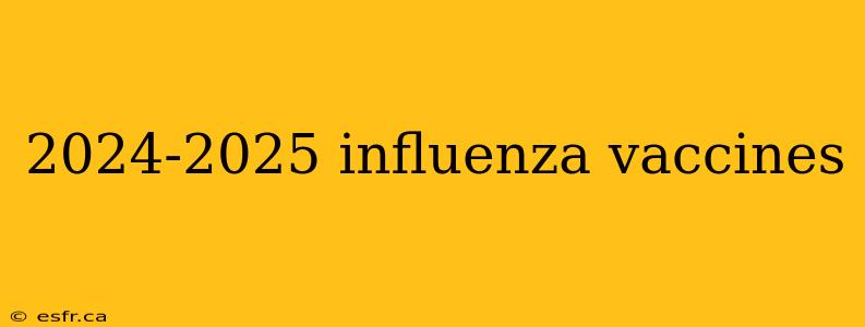 2024-2025 influenza vaccines