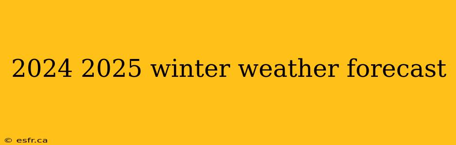 2024 2025 winter weather forecast