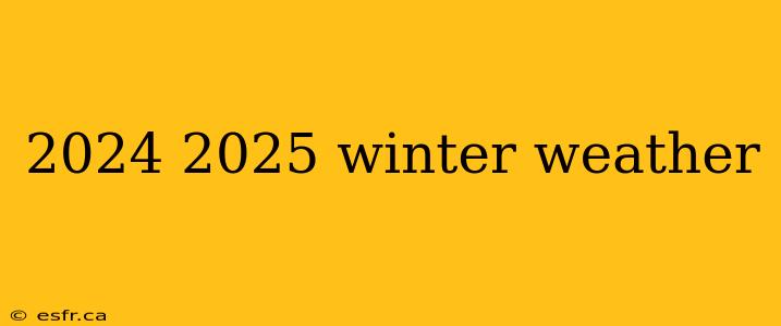 2024 2025 winter weather