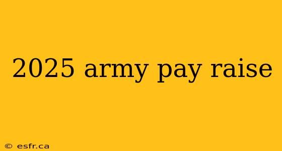 2025 army pay raise