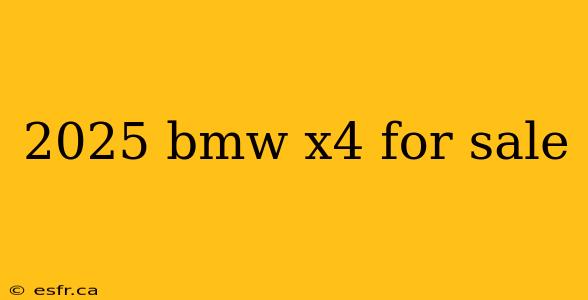 2025 bmw x4 for sale