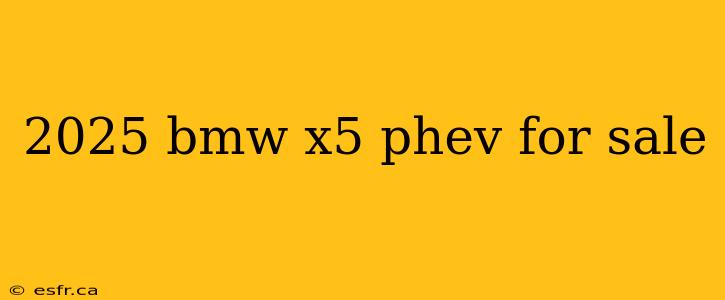 2025 bmw x5 phev for sale