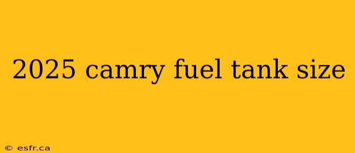 2025 camry fuel tank size