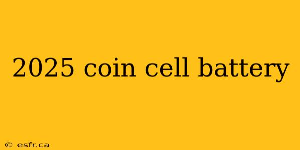 2025 coin cell battery