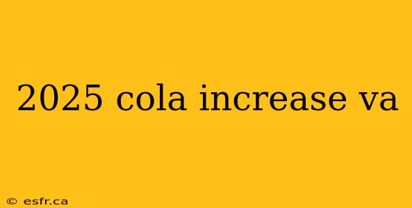 2025 cola increase va