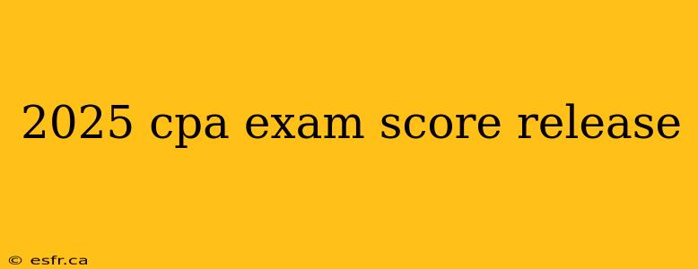 2025 cpa exam score release