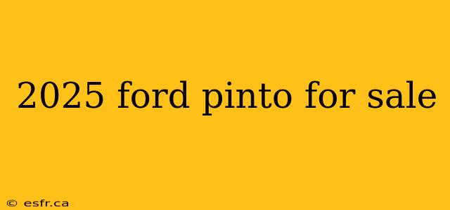 2025 ford pinto for sale