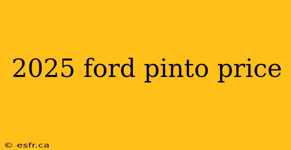 2025 ford pinto price