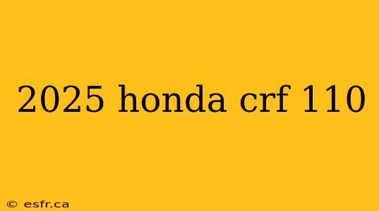 2025 honda crf 110