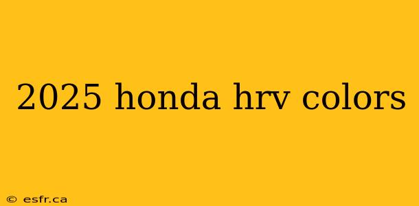 2025 honda hrv colors