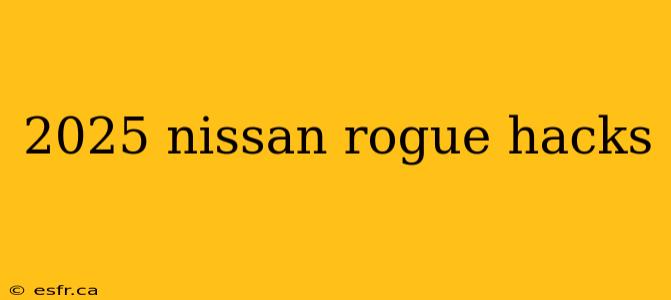 2025 nissan rogue hacks