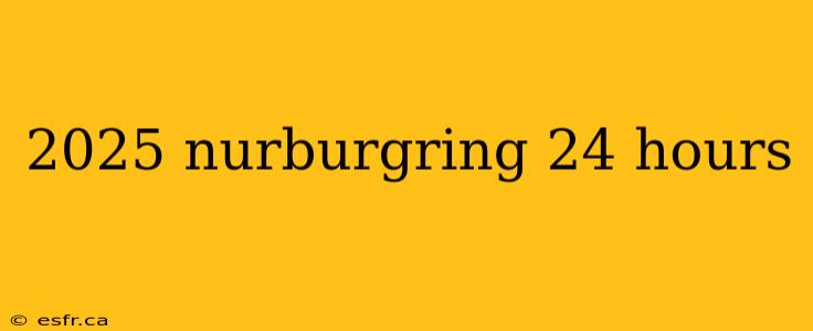 2025 nurburgring 24 hours