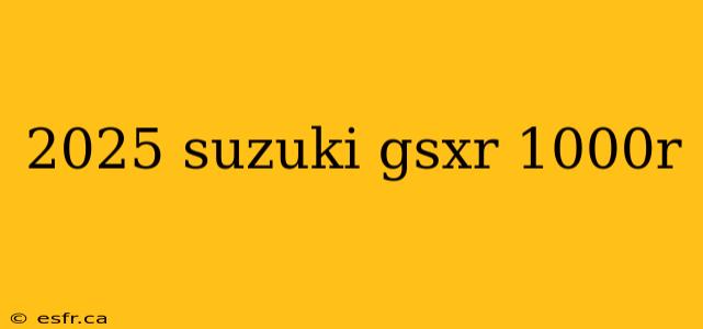 2025 suzuki gsxr 1000r