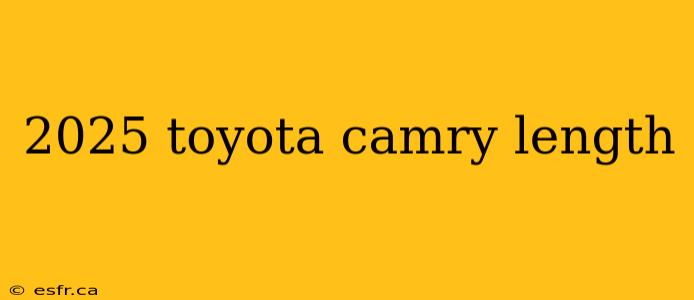 2025 toyota camry length