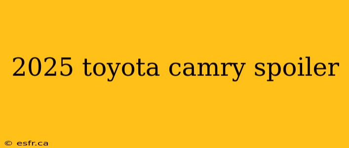 2025 toyota camry spoiler