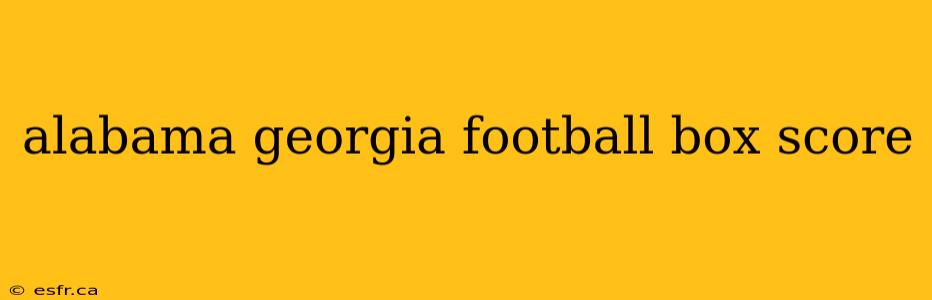 alabama georgia football box score