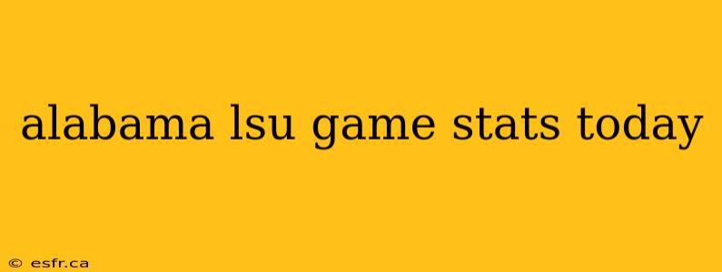 alabama lsu game stats today