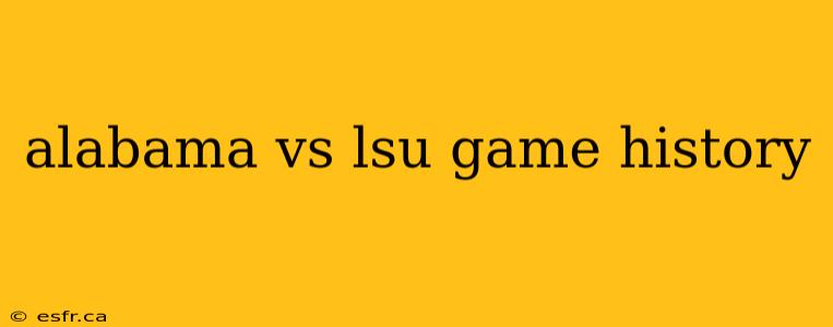 alabama vs lsu game history