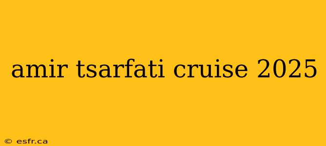 amir tsarfati cruise 2025