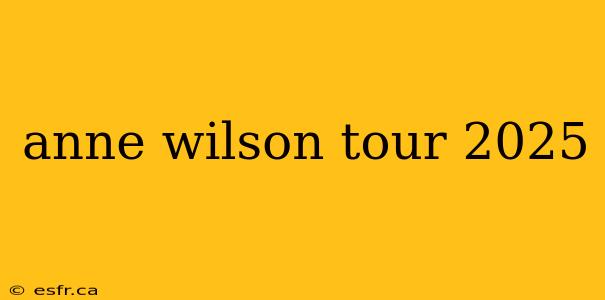 anne wilson tour 2025