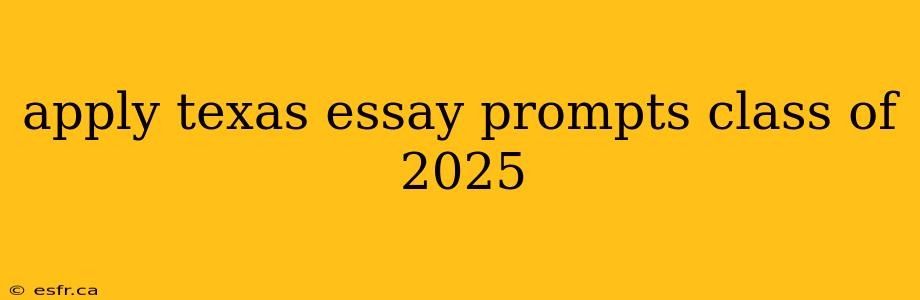 apply texas essay prompts class of 2025