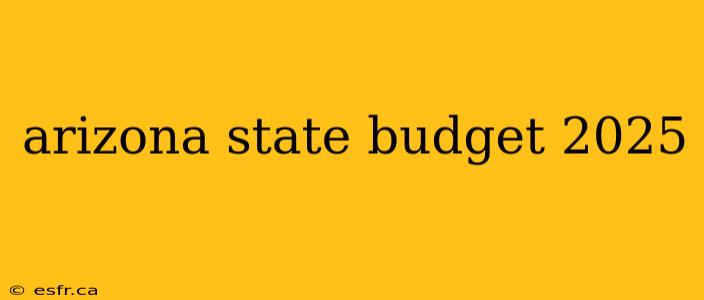 arizona state budget 2025