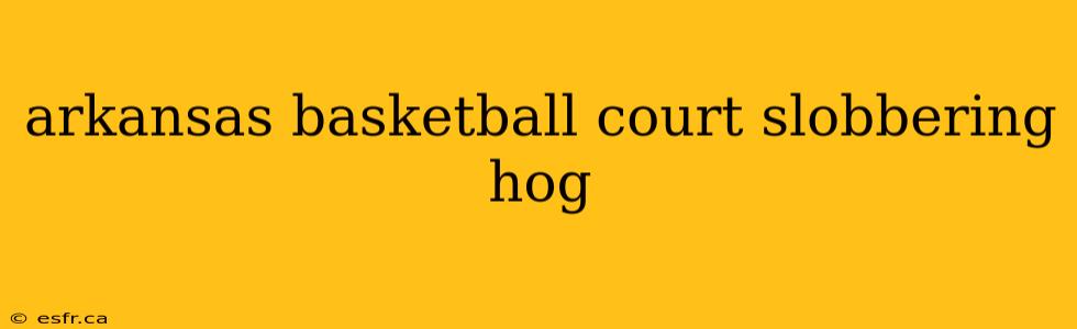 arkansas basketball court slobbering hog