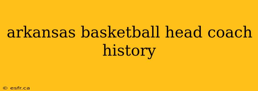 arkansas basketball head coach history