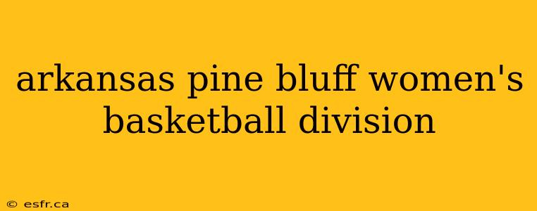 arkansas pine bluff women's basketball division