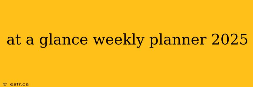 at a glance weekly planner 2025