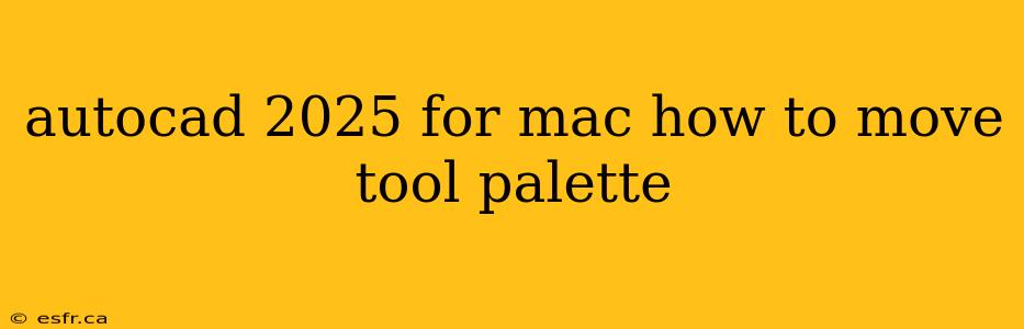 autocad 2025 for mac how to move tool palette