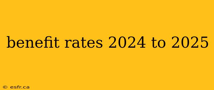 benefit rates 2024 to 2025