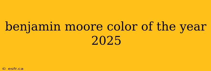 benjamin moore color of the year 2025