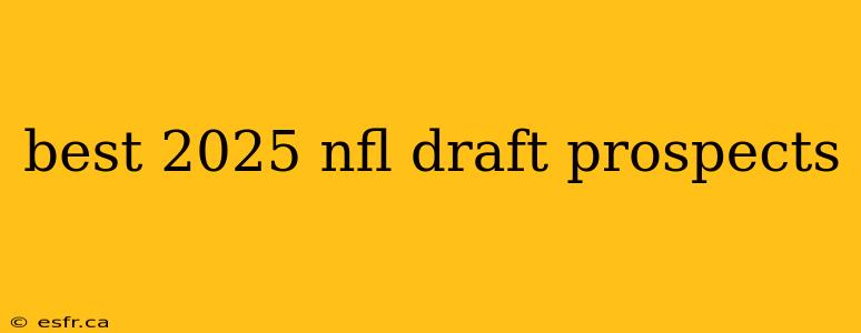 best 2025 nfl draft prospects