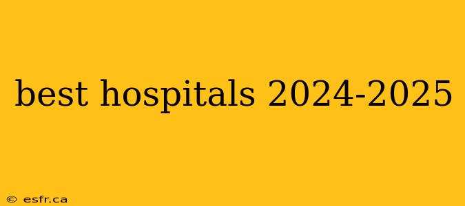 best hospitals 2024-2025