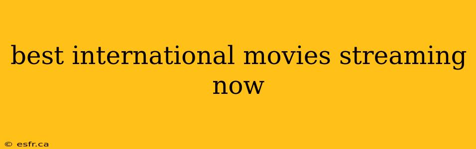 best international movies streaming now