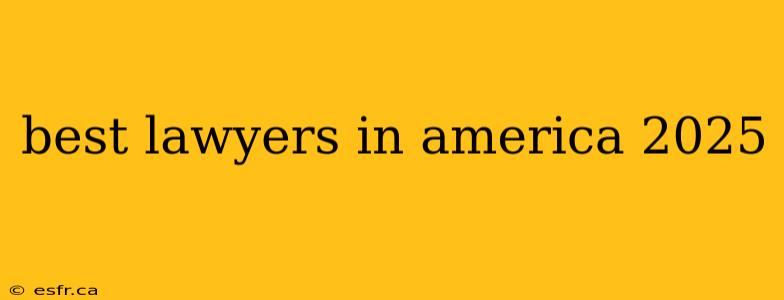 best lawyers in america 2025