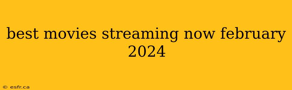 best movies streaming now february 2024