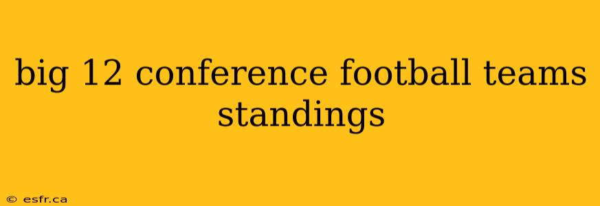 big 12 conference football teams standings