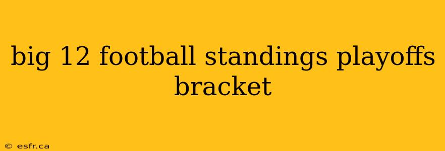 big 12 football standings playoffs bracket