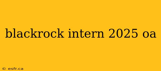 blackrock intern 2025 oa