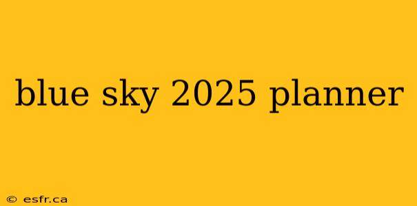 blue sky 2025 planner