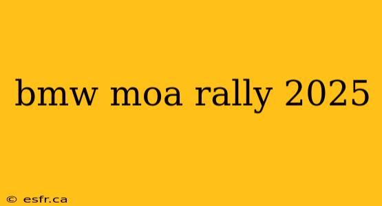 bmw moa rally 2025