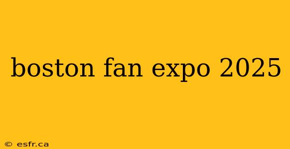 boston fan expo 2025