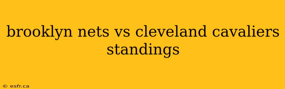 brooklyn nets vs cleveland cavaliers standings