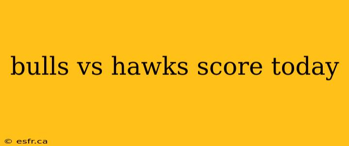 bulls vs hawks score today