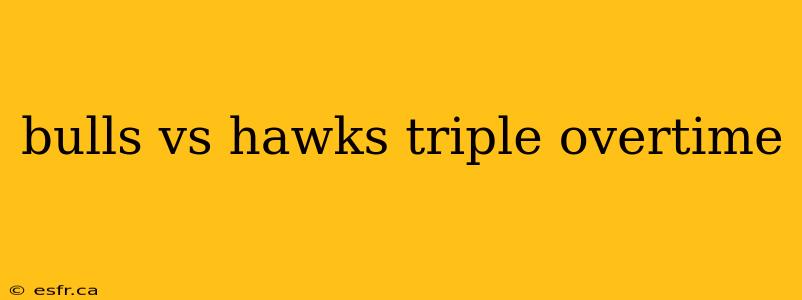 bulls vs hawks triple overtime