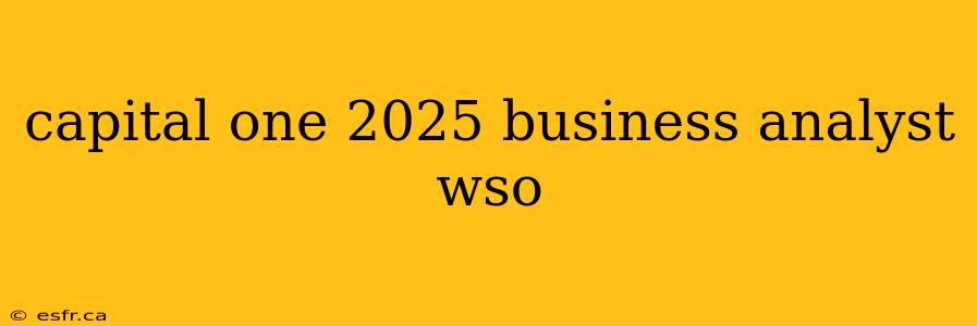 capital one 2025 business analyst wso