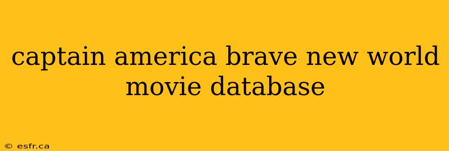 captain america brave new world movie database