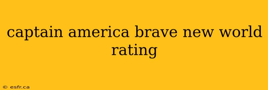 captain america brave new world rating